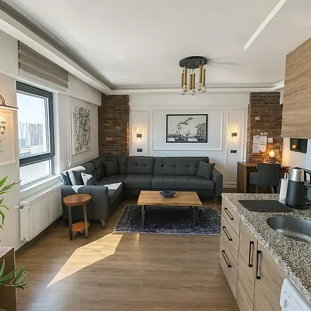 公寓 Guestport No 5 Luxury Suite, Galata Tower View, Terrace *